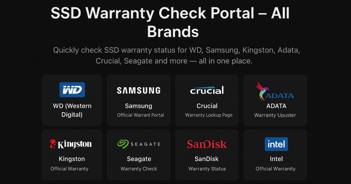 SSD Warranty Check